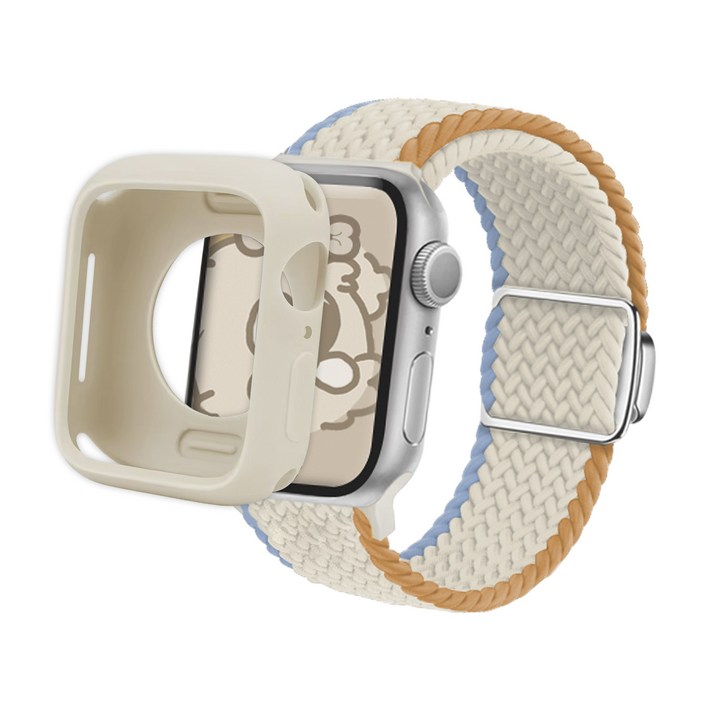 아이메이드잇 애플워치 호환 솔로루프 스트랩 밴드, 크림, 1개