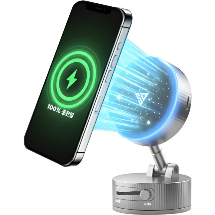 쉽딱 S1 차량 맥세이프 핸드폰 거치대 무선충전 진공 흡착