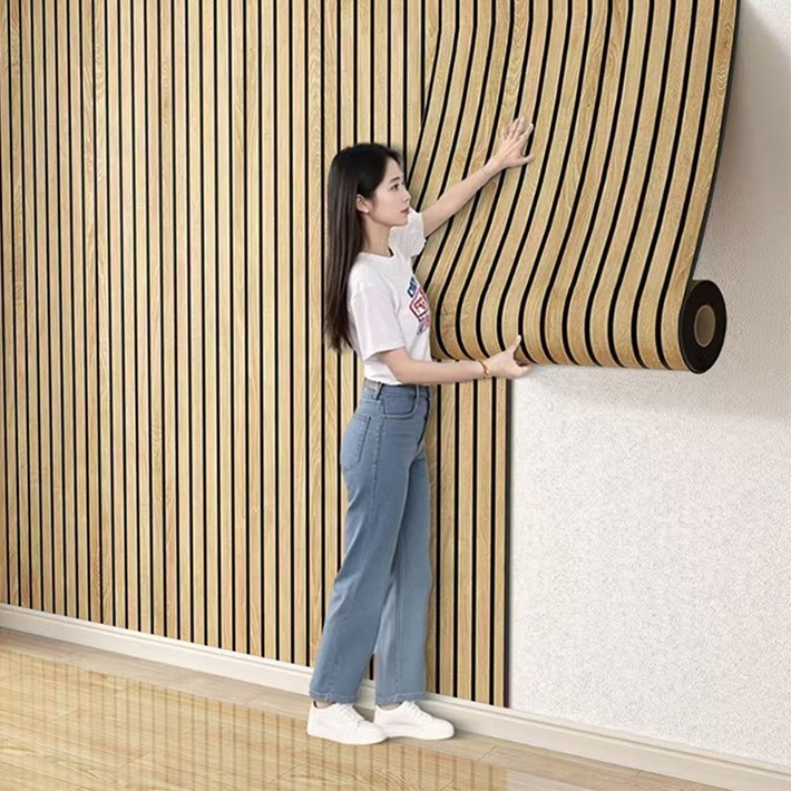BIKASU 붙이는 템바보드 인테리어 벽지 셀프 벽지 습기 방지 단열 벽지