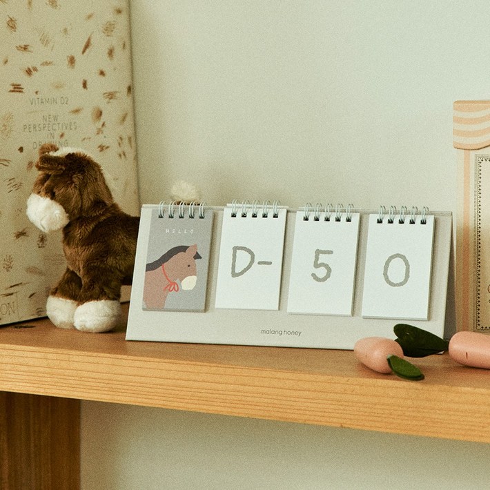 말랑하니 신생아 아기 디데이달력 캐릭터 에디션 탁상