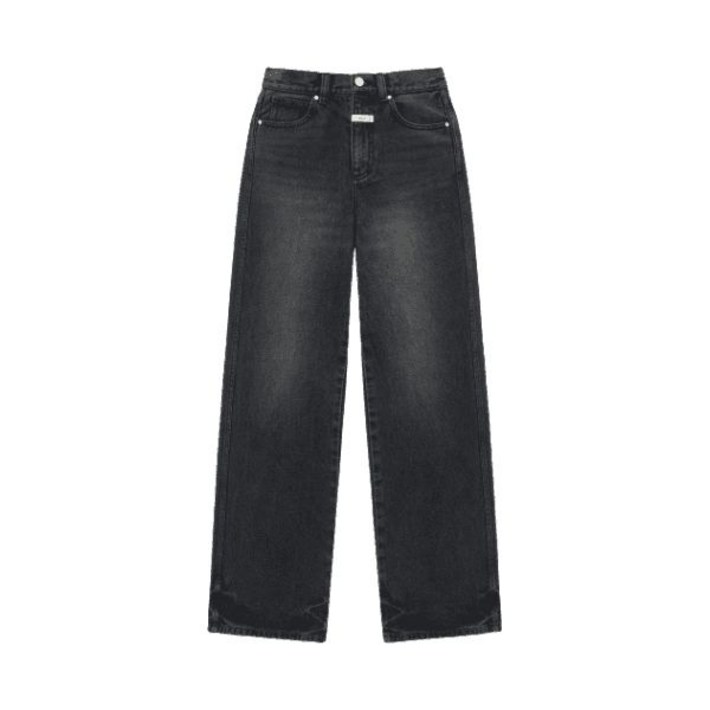 마리떼 W VINTAGE WASHED WIDE DENIM 팬츠 블랙 106161