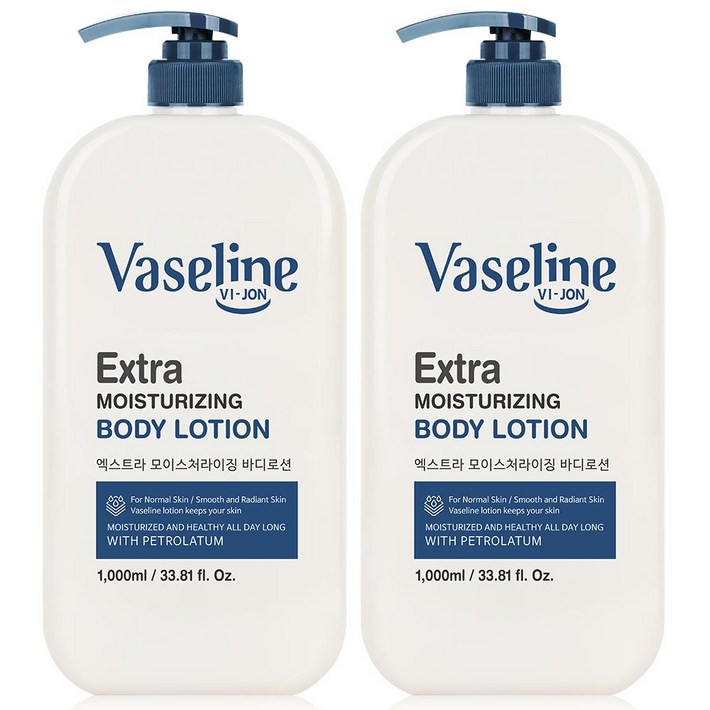 바이존 바세린 엑스트라 모이스처라이징 바디로션, 1000ml, 2개