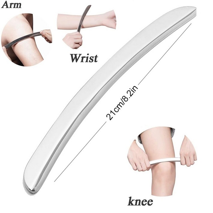 하트괄사 유기괄사 Gua Sha Scraping Massage Tool,Stainless Steel Muscle Scraper,Metal Guasha Tool,IASTM Tool, 14 14, 1개