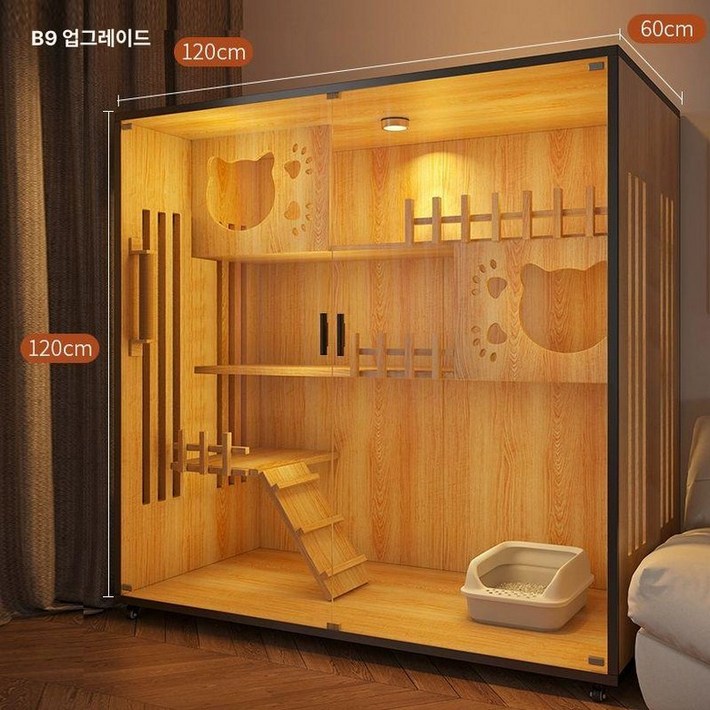 고양이 호텔장 고급 디럭스빌라 캣타워 사육장 메쉬