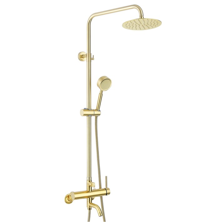 준앤코 SRS 스테인리스 해바라기 샤워기 세트 샤워수전, 1개, 골드