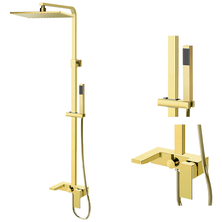 리델 욕실 해바라기 레인 욕조 샤워기 수전 GRS600GD 골드, 1개