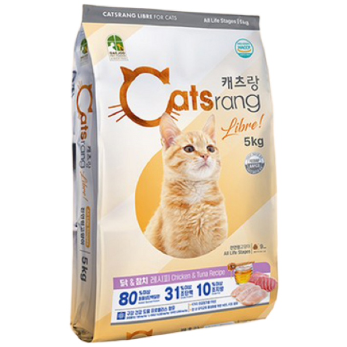 캐츠랑 전연령 리브레 고양이 사료, 닭참치, 5kg, 1개