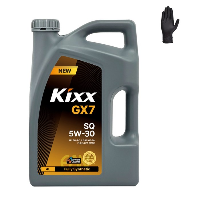 킥스 Kixx GX7 SQ 5W30 구 G1 SP 5W30 장갑증정, 4L, 5w30, 1개