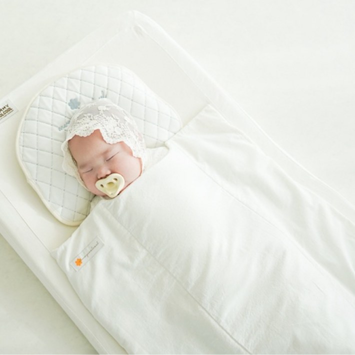 머미쿨쿨 유아용 올인원 메쉬 모로반사 좁쌀 이불, 아이보리