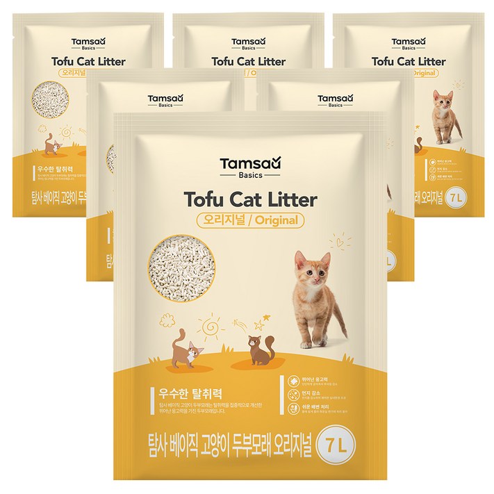 탐사 베이직 프리미엄 고양이 두부모래 7L 약 2.8 kg