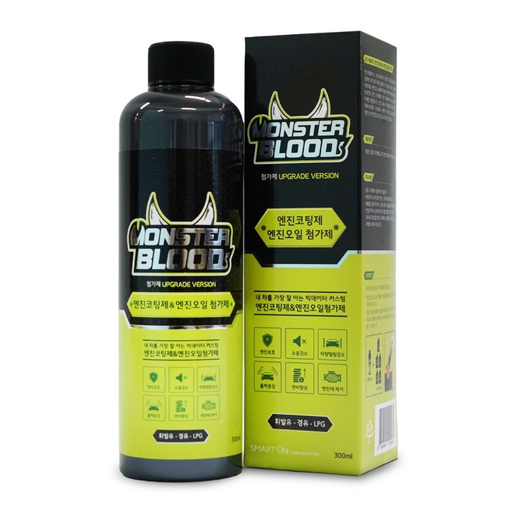 몬스터블러드 엔진코팅제 앤 엔진오일첨가제 휘발유 경유 LPG 300ml, 1개, 가솔린디젤LPG 공용