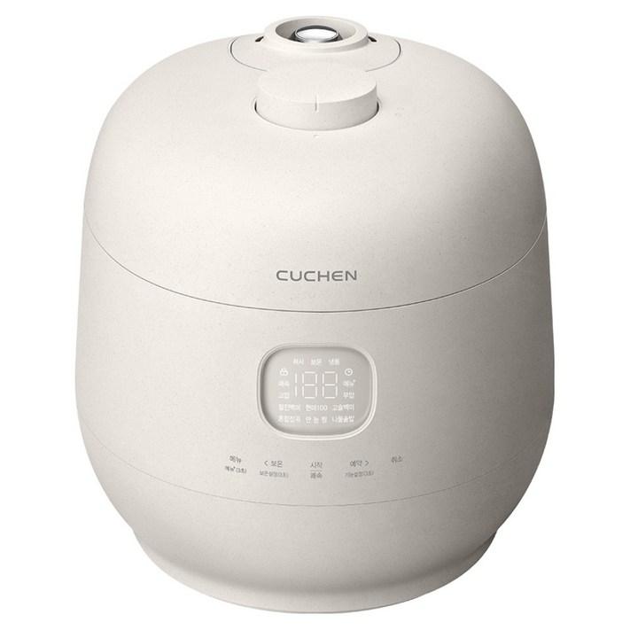 쿠첸 브레인 풀스테인리스 듀얼프레셔 IH 써모가드 전기압력밥솥 6인용, CRTTWS0630W, 화이트