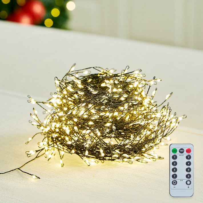 지네전구 줄전구 LED 줄조명 USB 케이블 300구  리모콘 세트