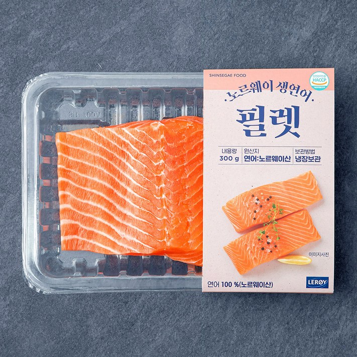 리로이 신세계푸드 생연어 필렛 (냉장), 300g, 1개