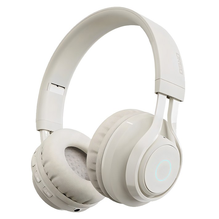 디알고 무선 RGB LED 블루투스 5.0 헤드폰, 카키, DRGOBH07C