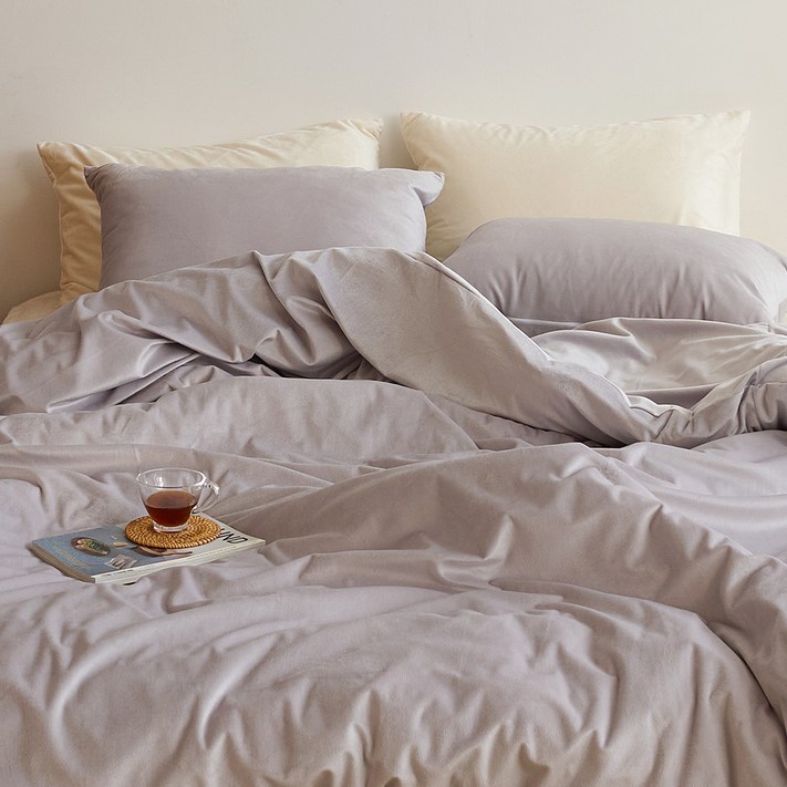 아임리빙 극세사 카라멜 호텔식 이불커버