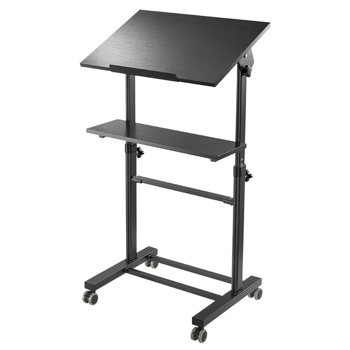 엔산마운트 WST01A 상판각도기능 이동식 강의대, Black Fine texture Black 엔산마운트 WST01A 상판각도기능 이동식 강의대, Black Fine texture Black