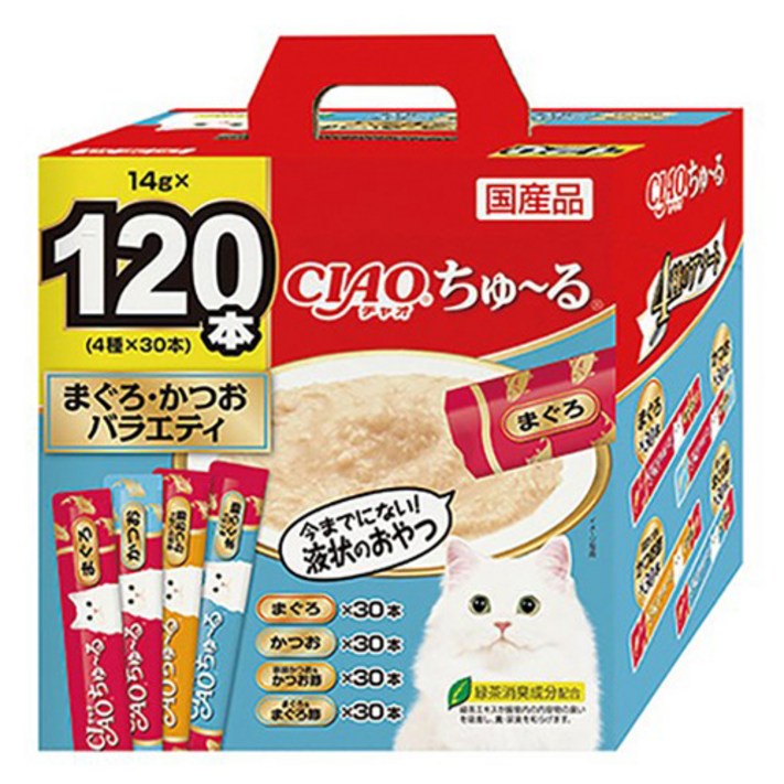 이나바 CIAO 츄르 참치 가다랑어 버라이어티 120p 이나바 CIAO 츄르 참치 가다랑어 버라이어티 120p