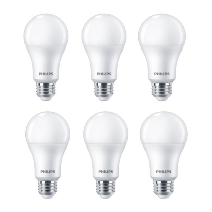 필립스 LED전구 12.2W 전구색 3000K x 6개, 전구색, 1박스