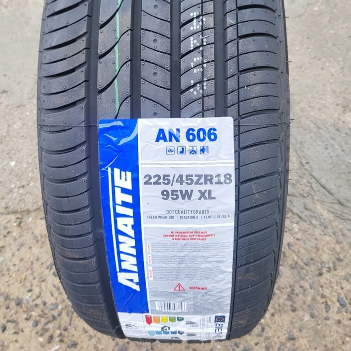 안나이트 신품타이어 22545R18 제네시스 I40 소나타 코나 K5 니로 SM5 2254518, 1개
