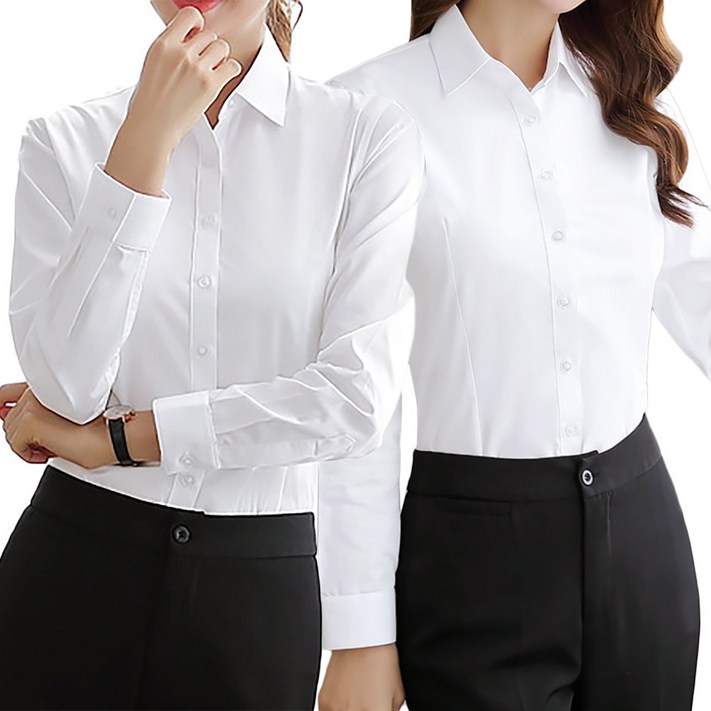 희야홈 여성 링클프리 블라우스 긴팔 셔츠 2장세트