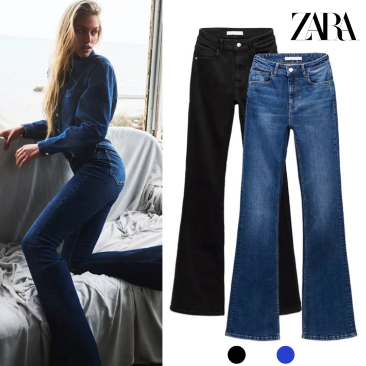 Zara 여성 플레어 청바지 부츠컷 데님 진 5862194