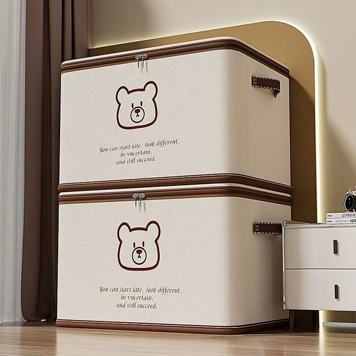 다용도 대용량 리빙박스 접이식 패브릭 수납함 튼튼한 옷보관함 11