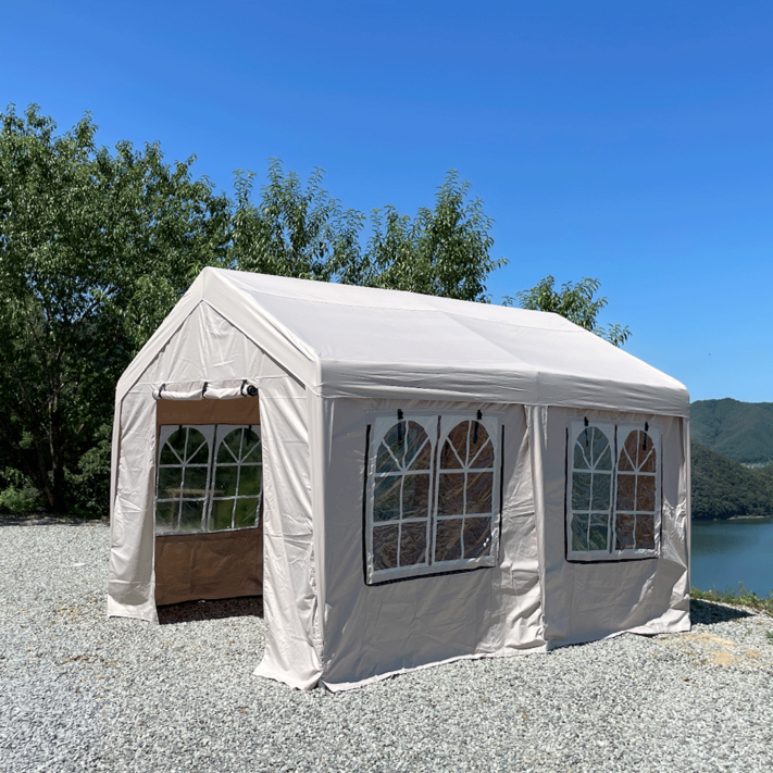 테라스 그늘막 창고 장박 농막 가제보 캐노피천막 야외 캠핑 옥상 몽골텐트 천막, 롤업형