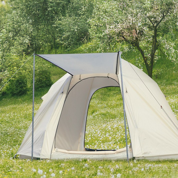 카르닉 헥사돔형 원터치텐트 중형 34인 아이보리, 중형34인용, 아이보리Ivory