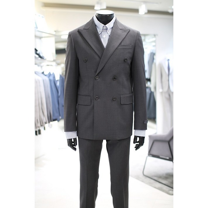 지이크 파렌하이트  23FW 가을 겨울 남성 블랙 스판 더블 정장 FHJAH25712471 무료배송상품