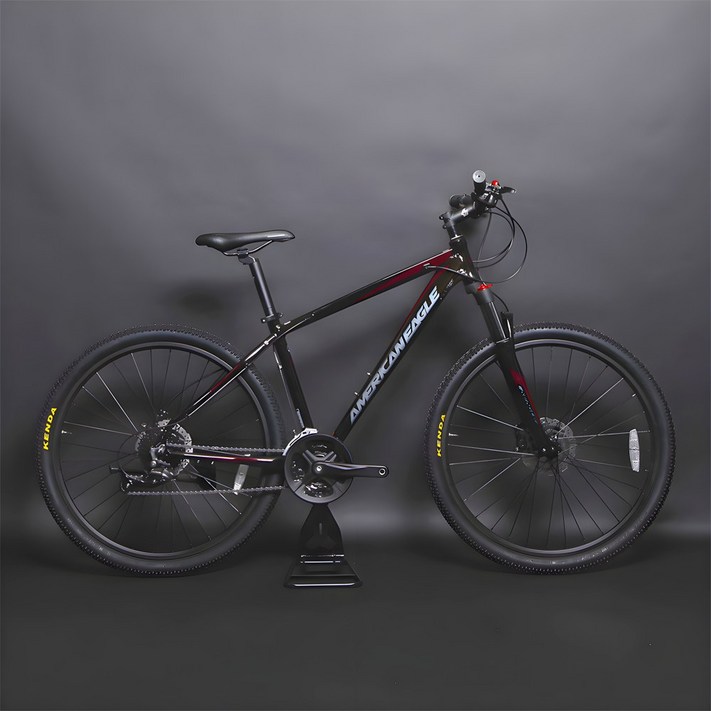 시마노27단 유압식 입문용 27.5인치 산악인증 MTB 자전거, 블랙레드, 1개