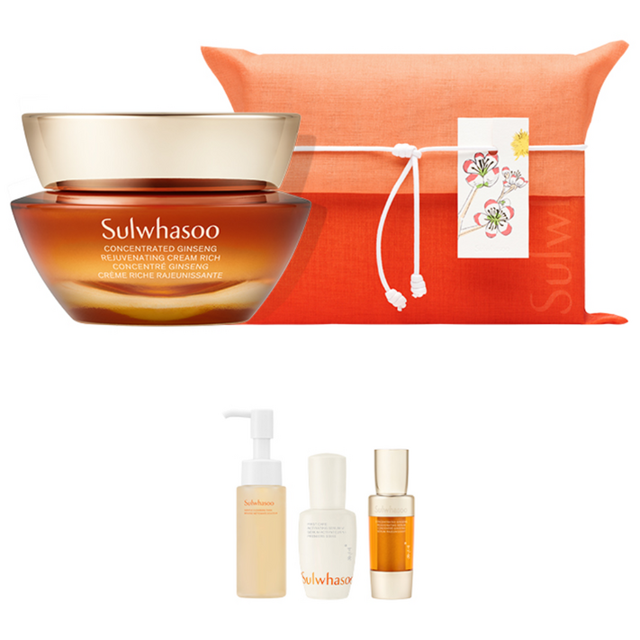 설화수 자음생 리치 크림 50ml  클렌징폼 50ml  에센스 15ml  캡슐세럼 8ml  지함보 포장