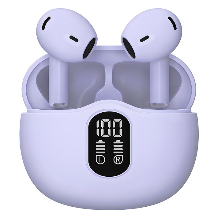블라우풍트 Ai ENC 노이즈캔슬링 LED 블루투스 5.4 오픈형 이어폰, BLPBE363P, 퍼플, 15시간, 방수가능, BLPBE363P, 퍼플