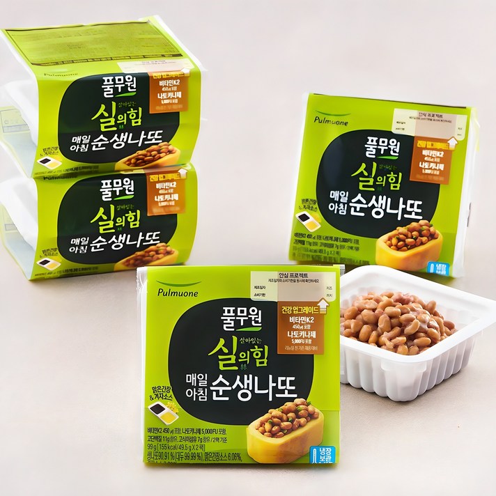 풀무원 실의 힘 매일아침 순생나또 8개입, 396g, 1개 풀무원 실의 힘 매일아침 순생나또 8개입, 396g, 1개