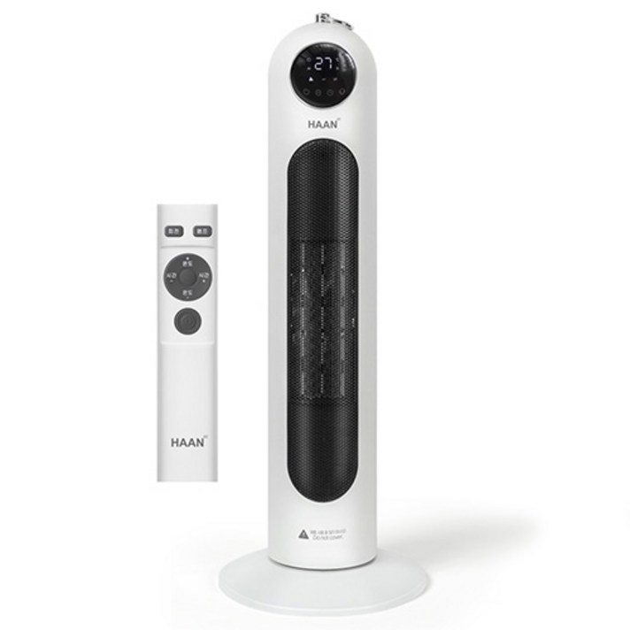 한경희생활과학 PTC 타워형 사무실 가정용 리모컨 온풍기