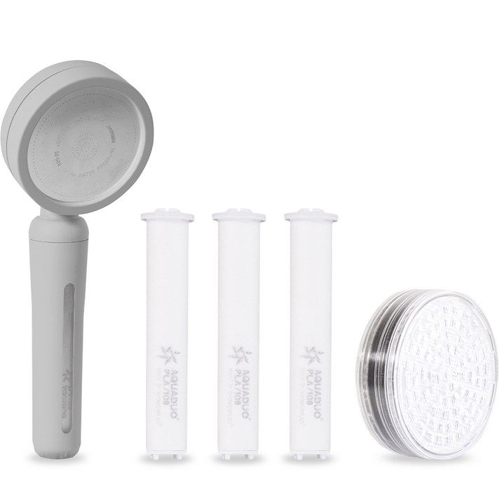 아쿠아듀오 블라썸 샤워기  PLA 필터 3p  2차 ACF헤드 필터 세트, 1개, 그레이