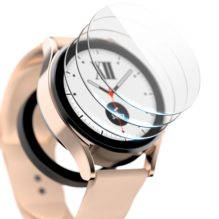 구스페리 갤럭시워치 9H 고강도 풀커버 강화유리 액정보호필름 40mm 3p, 단일색상, 3개