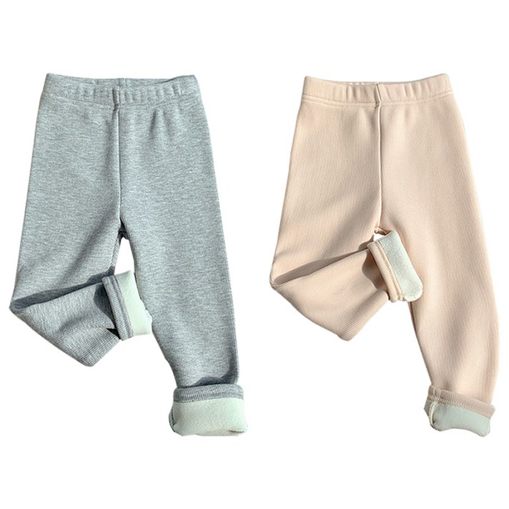 하라로이 아동용 베이직 기모 레깅스 2종 세트