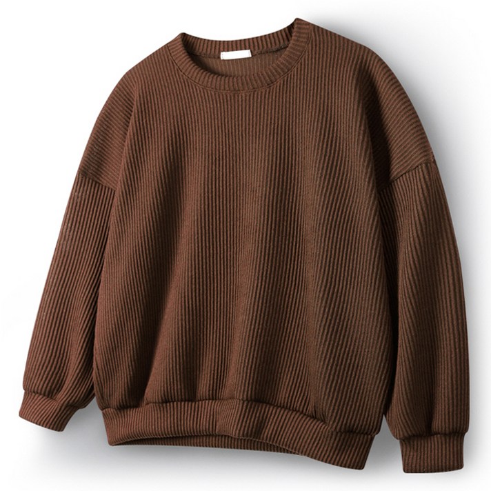 해리슨 HA1155 오버핏 골지 라운드 맨투맨 WOD1030