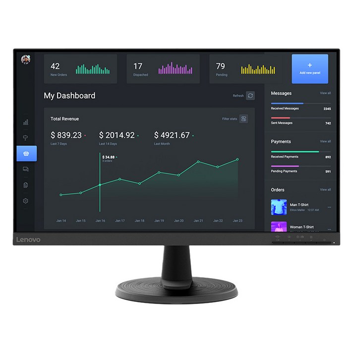 레노버 FHD VA패널 75Hz 모니터 67A2KAC6KR