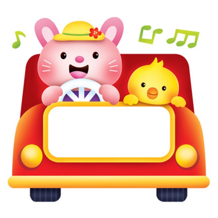 환타스틱스 자동차모양 이름표 스티커 7.9 x 7.2 cm N256