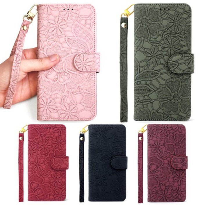 갤럭시버디2 M236 꽃무늬 패턴 스트랩 지갑 다이어리 케이스