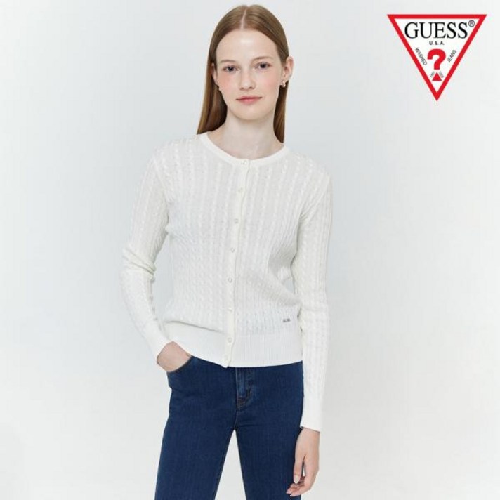 엔터식스게스 라운드넥 케이블 가디건ON4S9493