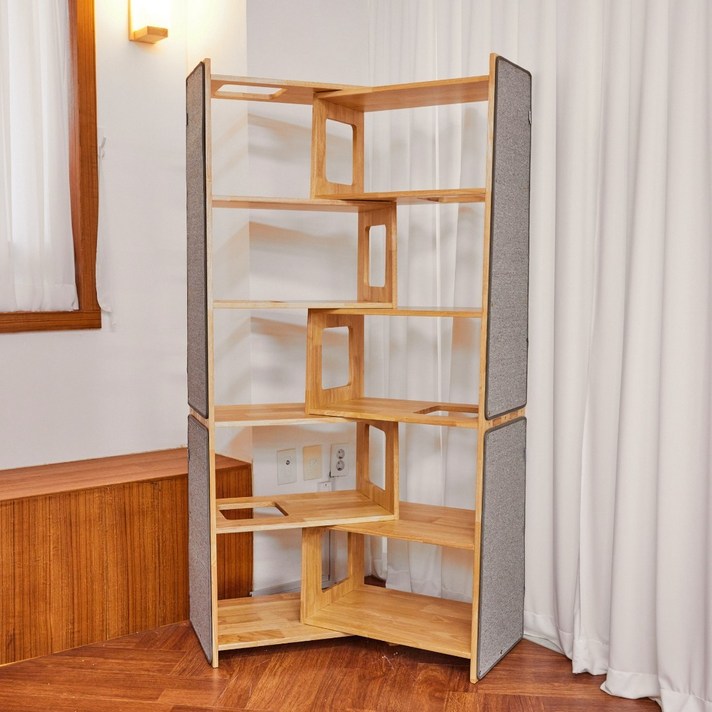 퍼르르펙트 모던 가변형 책장 대형 6단 고양이 계단형 캣타워 원목 가구