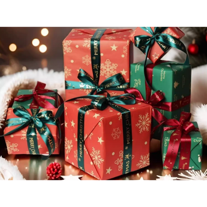 RAONLIVING 크리스마스 선물상자 박스장식 선물포장 크리스마스트리 아래 장식 선물 상자 크리스마스 장식품