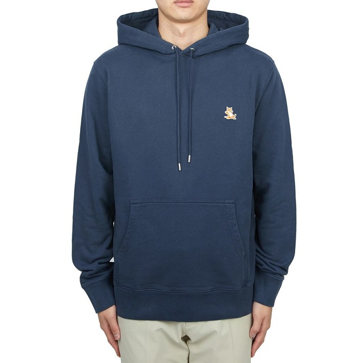 24FW 메종키츠네 후드티 폭스 헤드 패치 레귤러 후디 LM00702KM0001 P476