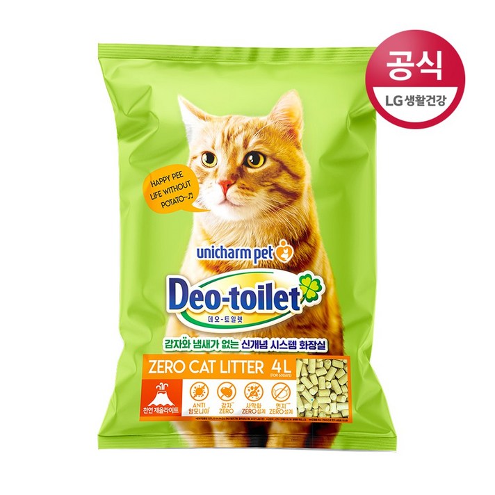 ㅍ데오토일렛 사막화 방지 소취항균 모래 4L, 단일상품, 단품