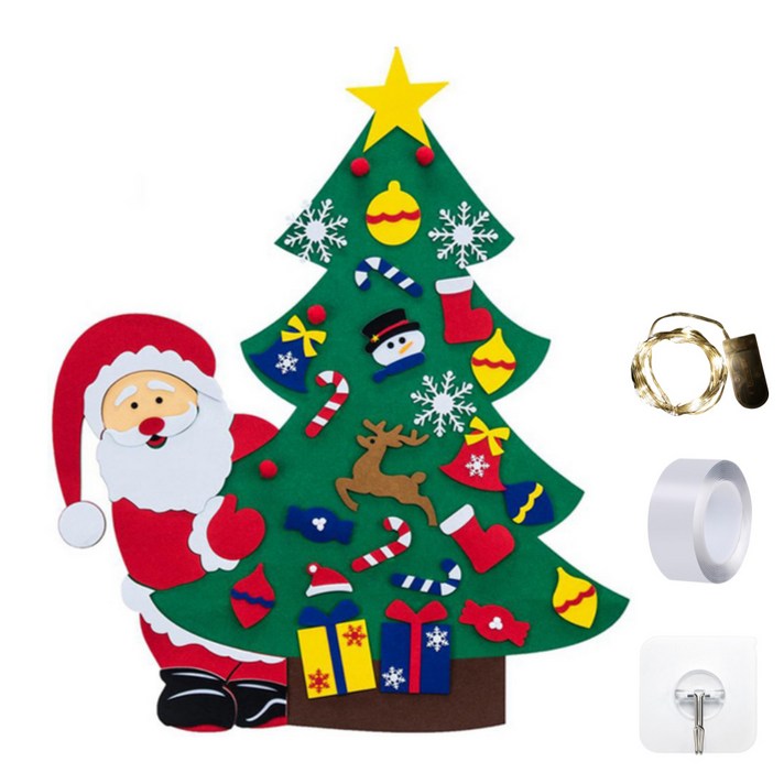 DIY 크리스마스 부직포 트리 펠트 벽트리 만들기 올인원 키트