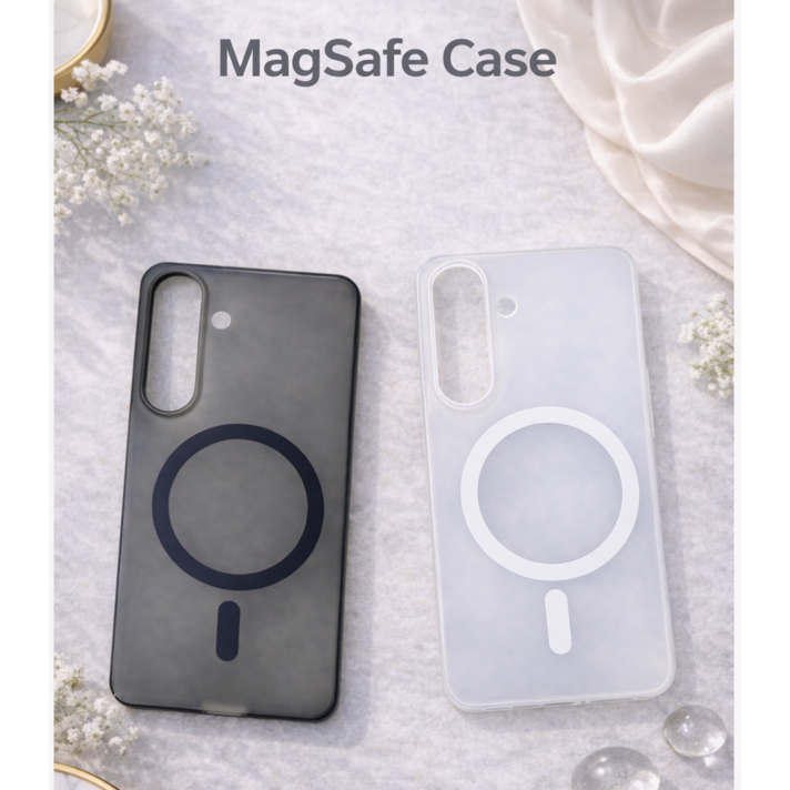 포앤디 맥세이프 지문방지 생폰 초슬림 변색방지 스키니 슬림핏 무광 매트 반투명 얇은 핸드폰케이스