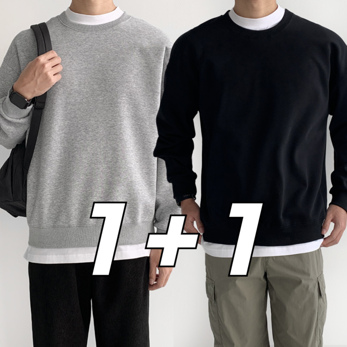 미와이 베이직 무지 오버핏 맨투맨 11